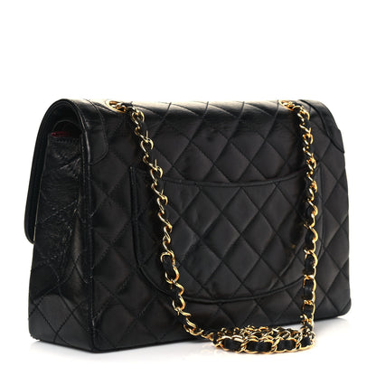 Chanel Lambskin Quilted Medium Double Flap Bag Black 2 of 19
