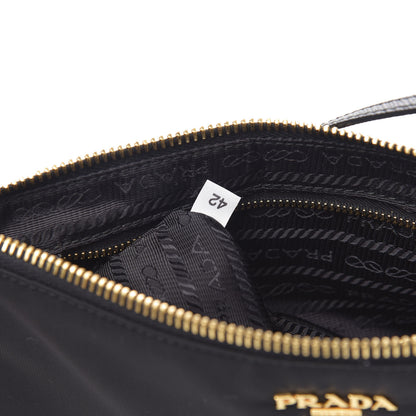 Prada Tessuto Nylon Pochette Bag Black 7 of 9