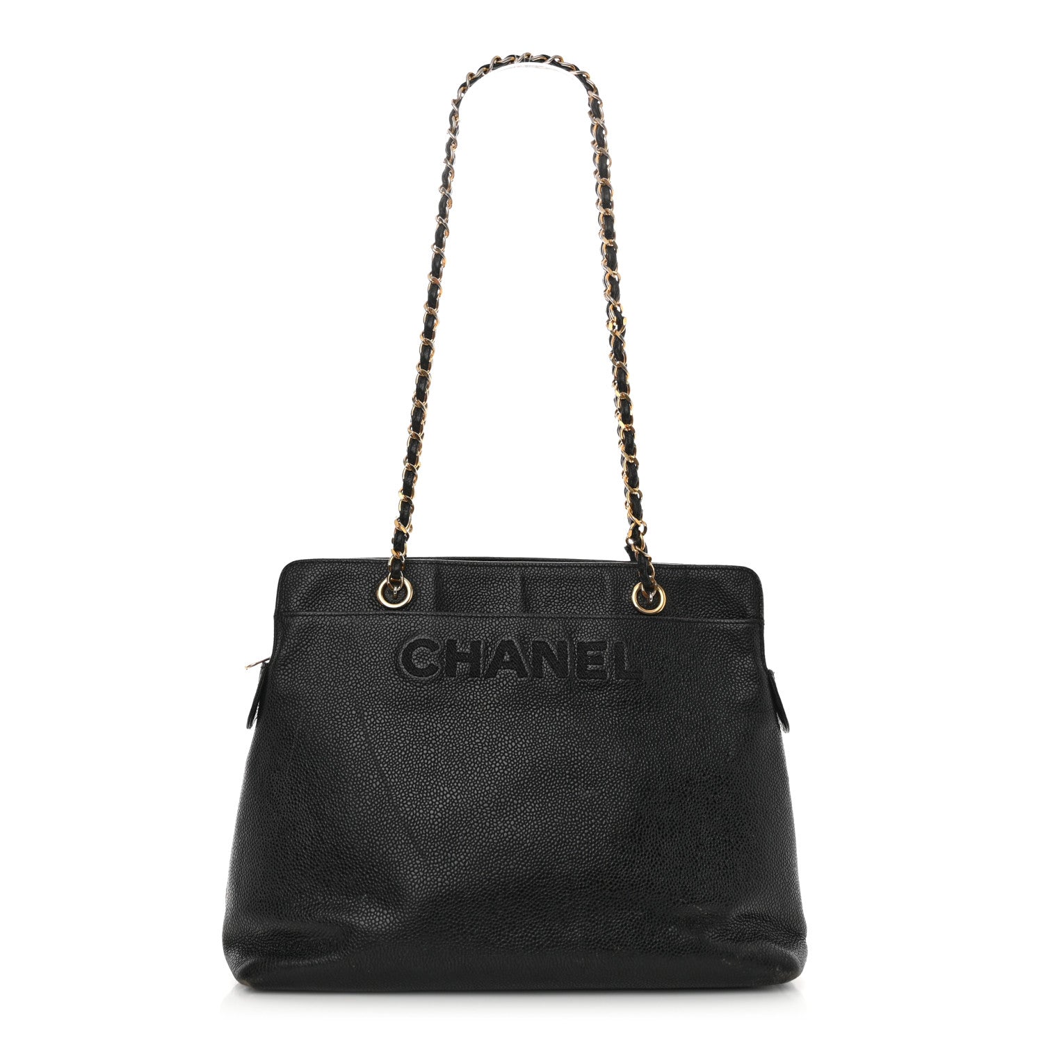 Chanel Caviar Logo Shoulder Bag Black 1 of 14