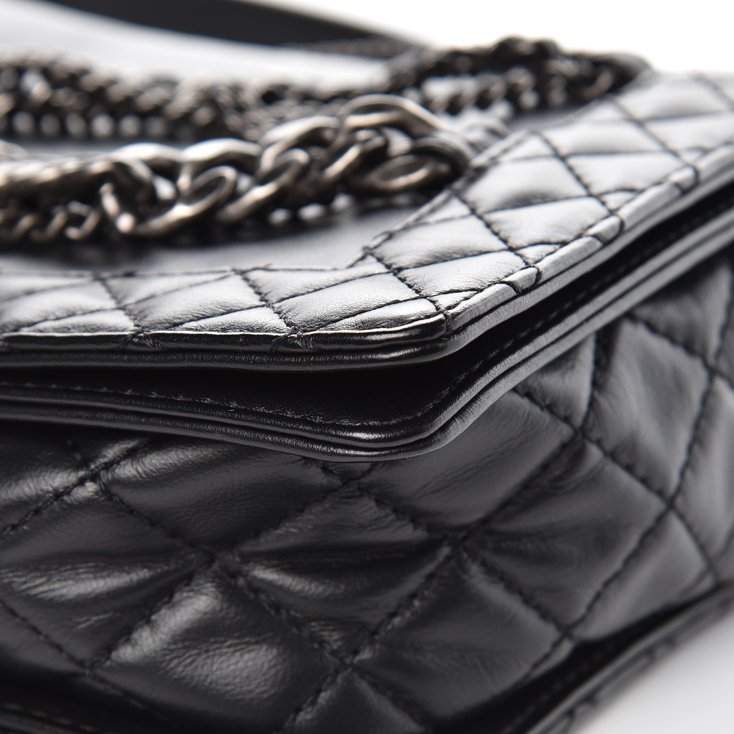 Chanel Calfskin Enchained Medium Boy Flap Black 8 of 9