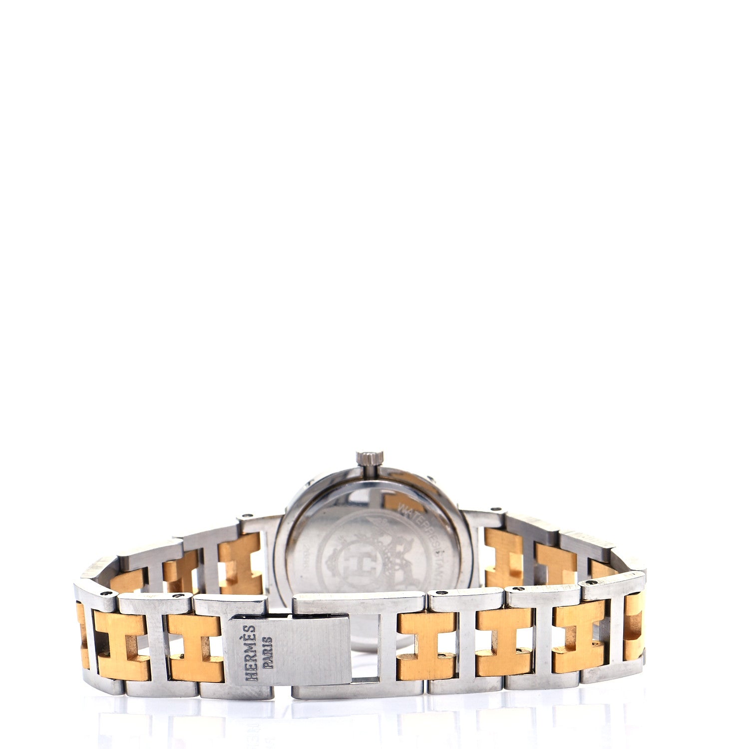Hermes Stainless Steel 24mm Clipper Quartz Watch Gold 3 of 6