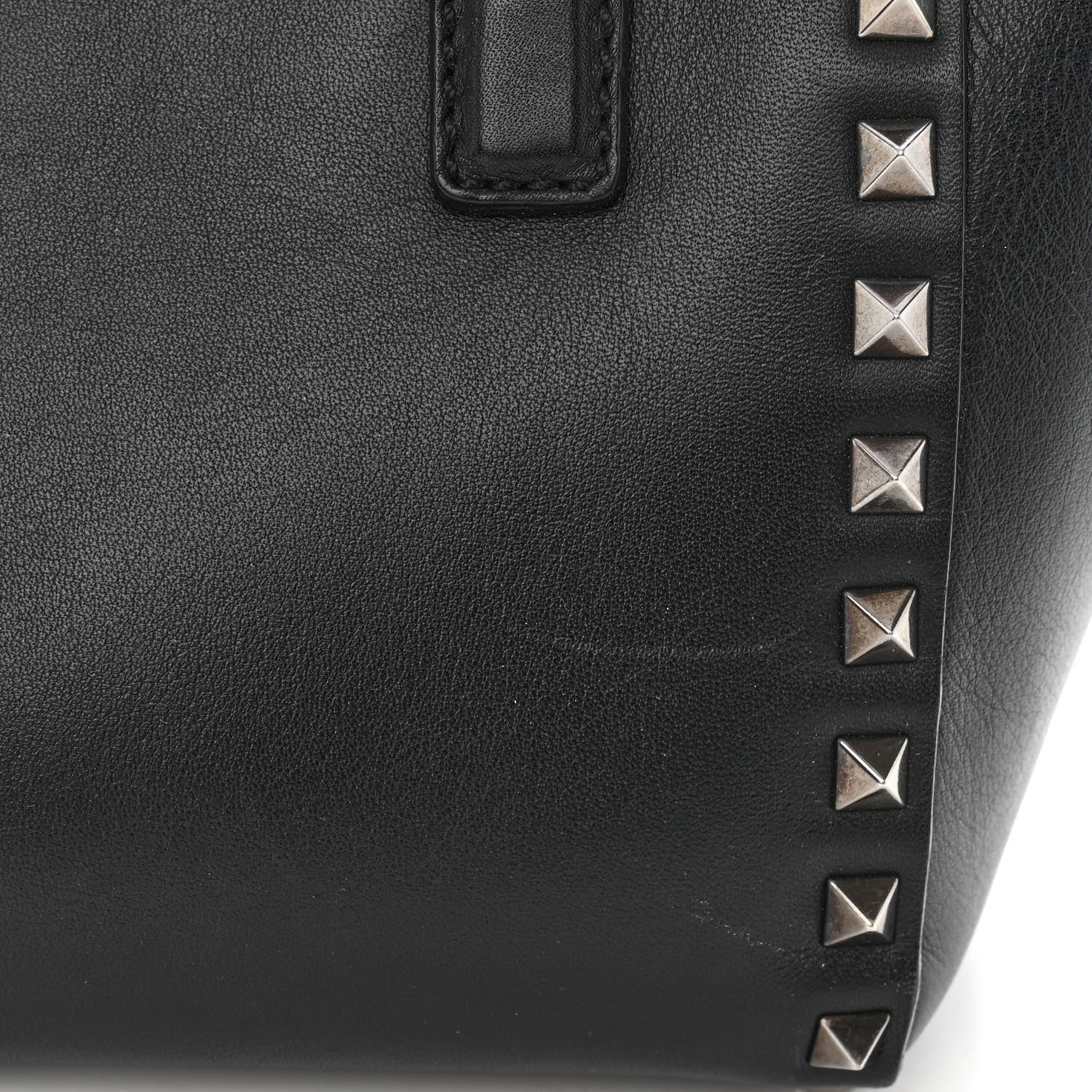 Valentino Garavani Vitello Mini Rockstud Double Handle Tote Black 12 of 14