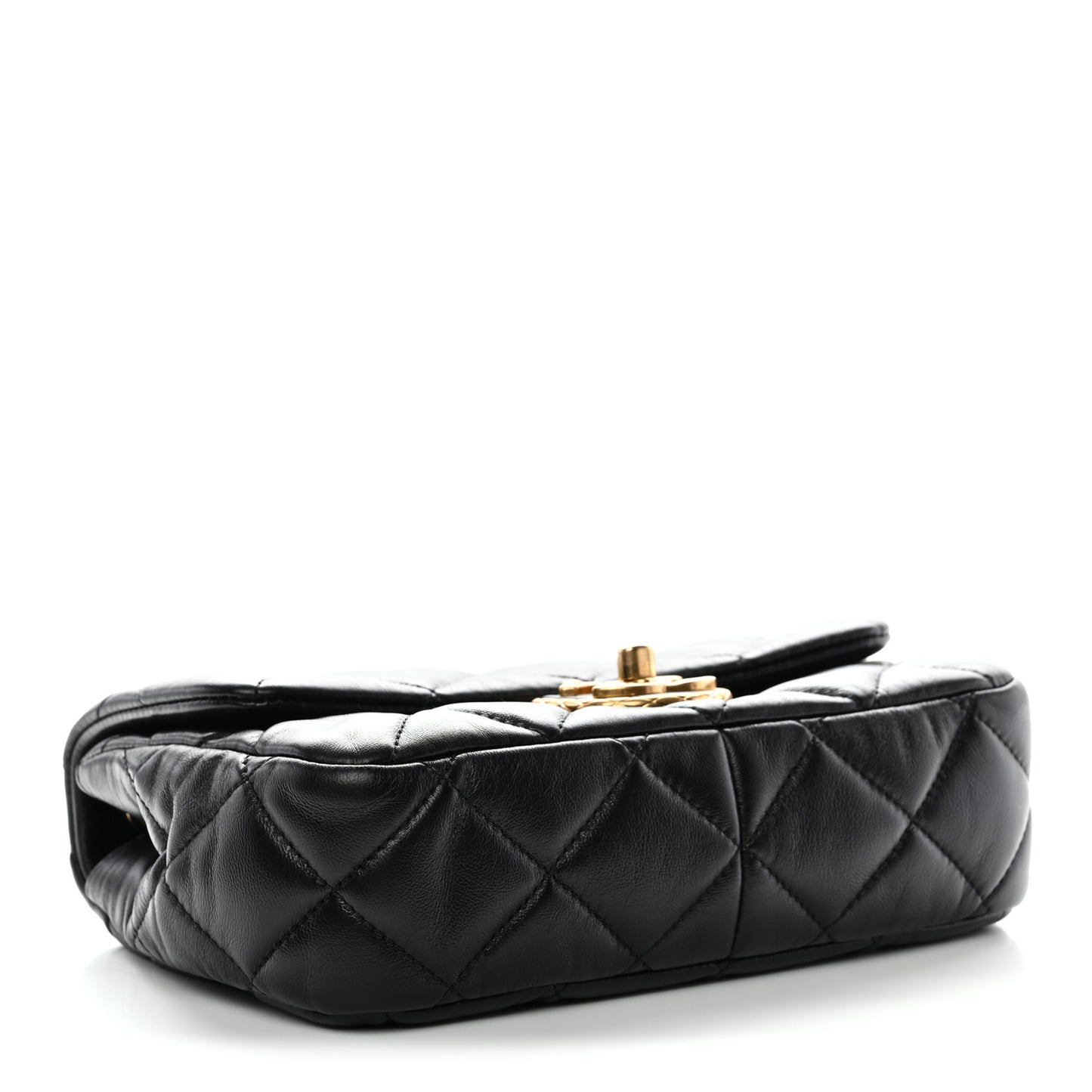 Lambskin Quilted Mini Flap Black