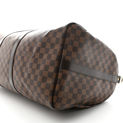 Louis Vuitton Damier Ebene Keepall Bandouliere 55 9 of 10