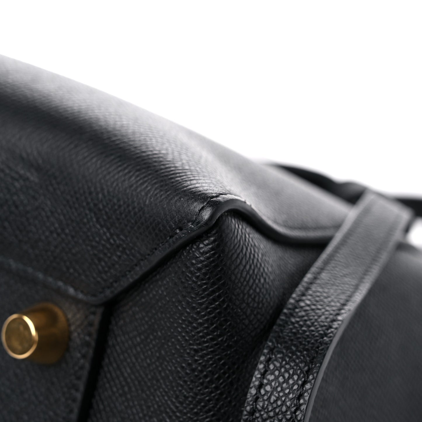 Grained Calfskin Mini Belt Bag Black