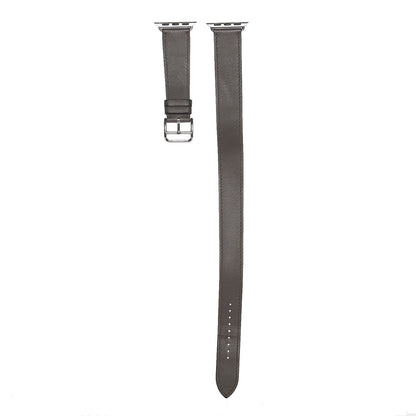 Hermes Swift 38mm Apple Watch Double Tour Band L Etain 1 of 8