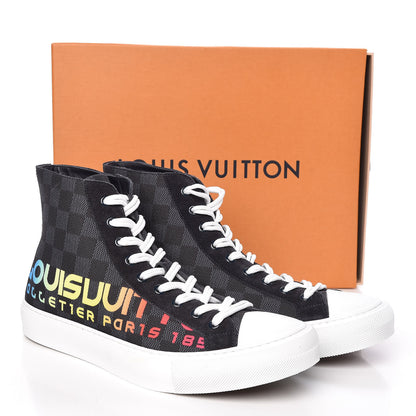 Louis Vuitton Damier Cobalt Tattoo Sneaker Boots 8.5 9 of 9