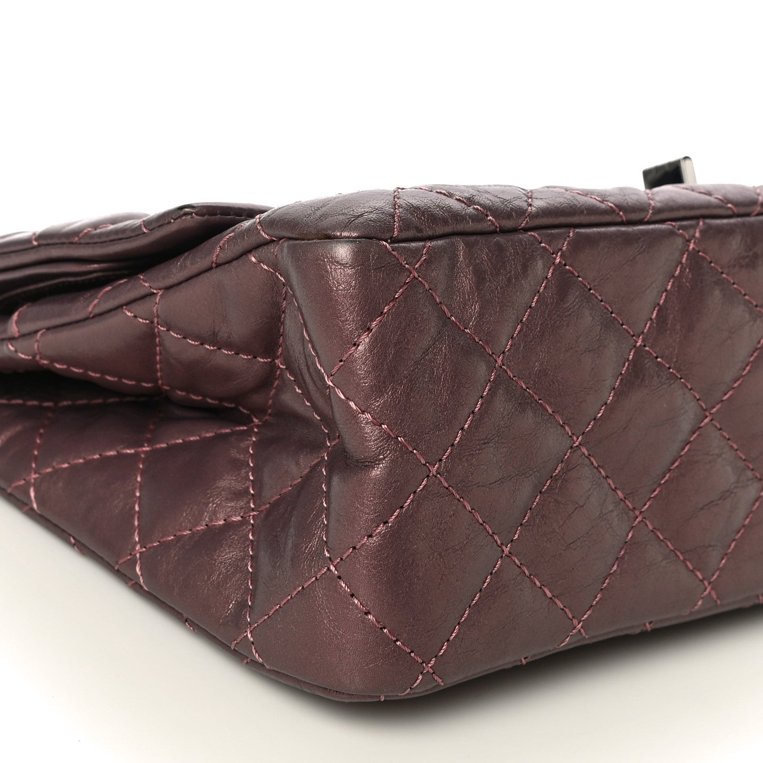 Chanel Metallic Calfskin Quilted 2.55 Reissue 226 Flap Rose Fonce 9 of 10