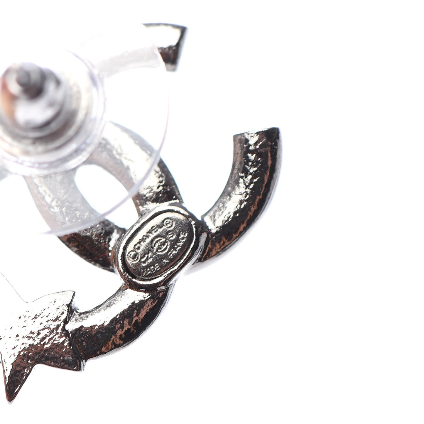 Crystal CC Starfall Earrings Silver
