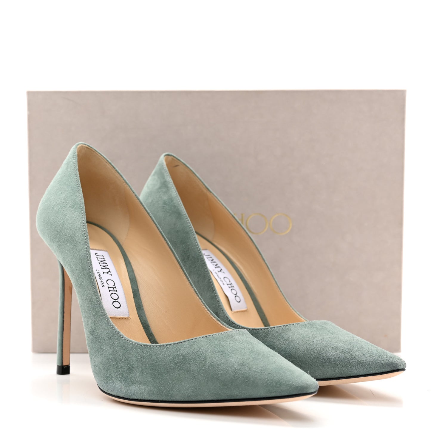 Suede Romy 100 Pumps 38 Verdi Gris