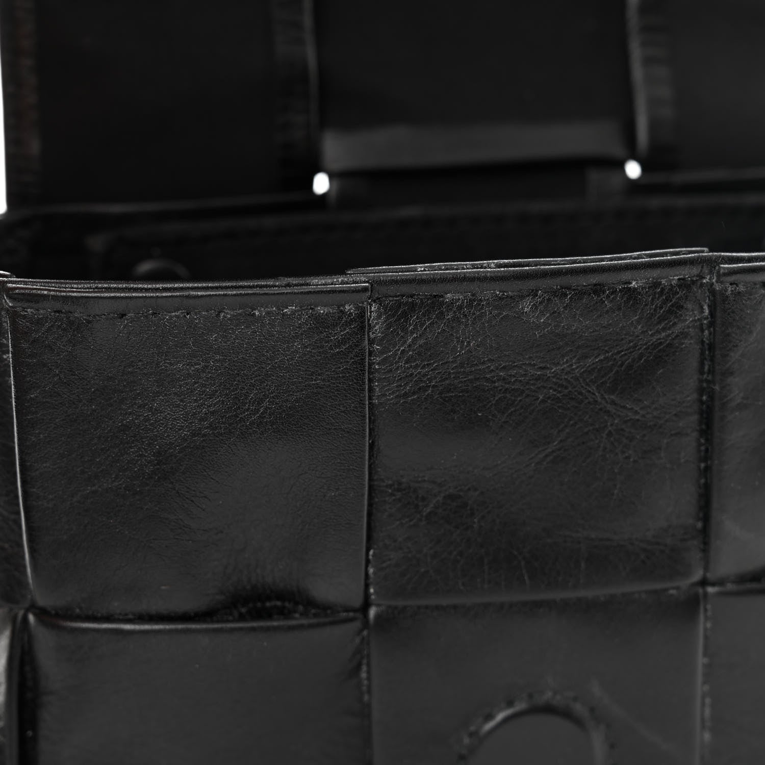 Bottega Veneta Paper Calfskin Maxi Intreccio Extra Mini Cassette Crossbody Bag Black 13 of 13
