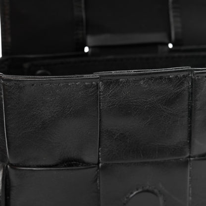 Bottega Veneta Paper Calfskin Maxi Intreccio Extra Mini Cassette Crossbody Bag Black 13 of 13