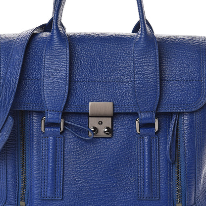 3.1 Phillip Lim 3.1 Textured Calfskin Large Pashli Satchel Cobalt 7 of 9