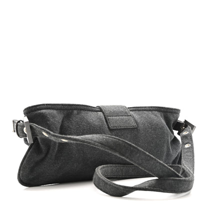 Fendi Jersey Baguette Dark Grey 3 of 12