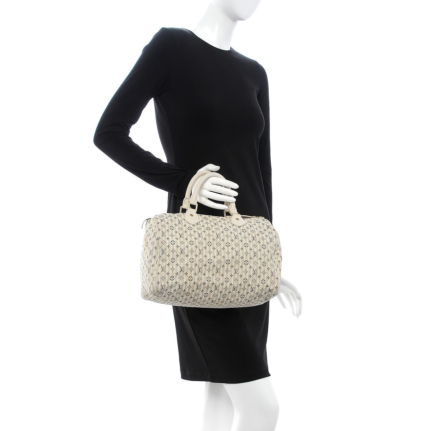 Louis Vuitton Mini Lin Croisette Speedy 30 Blue 2 of 16