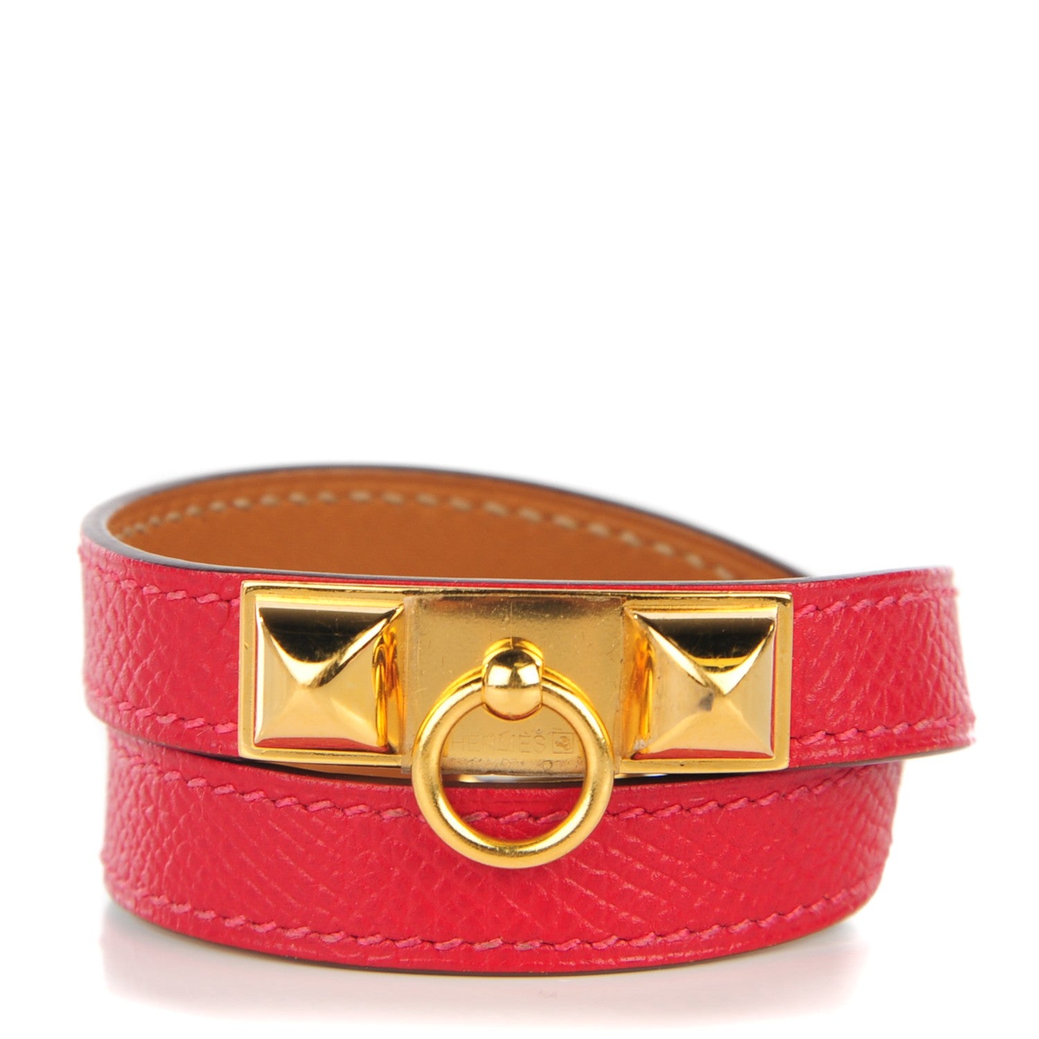 Hermes Epsom Rivale Bracelet S Rouge Casaque 1 of 8