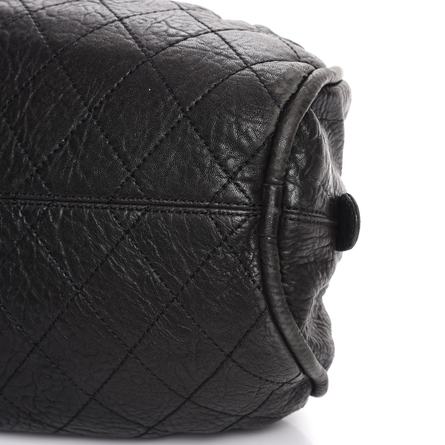 Distressed Lambskin Le Marais Bowler Black