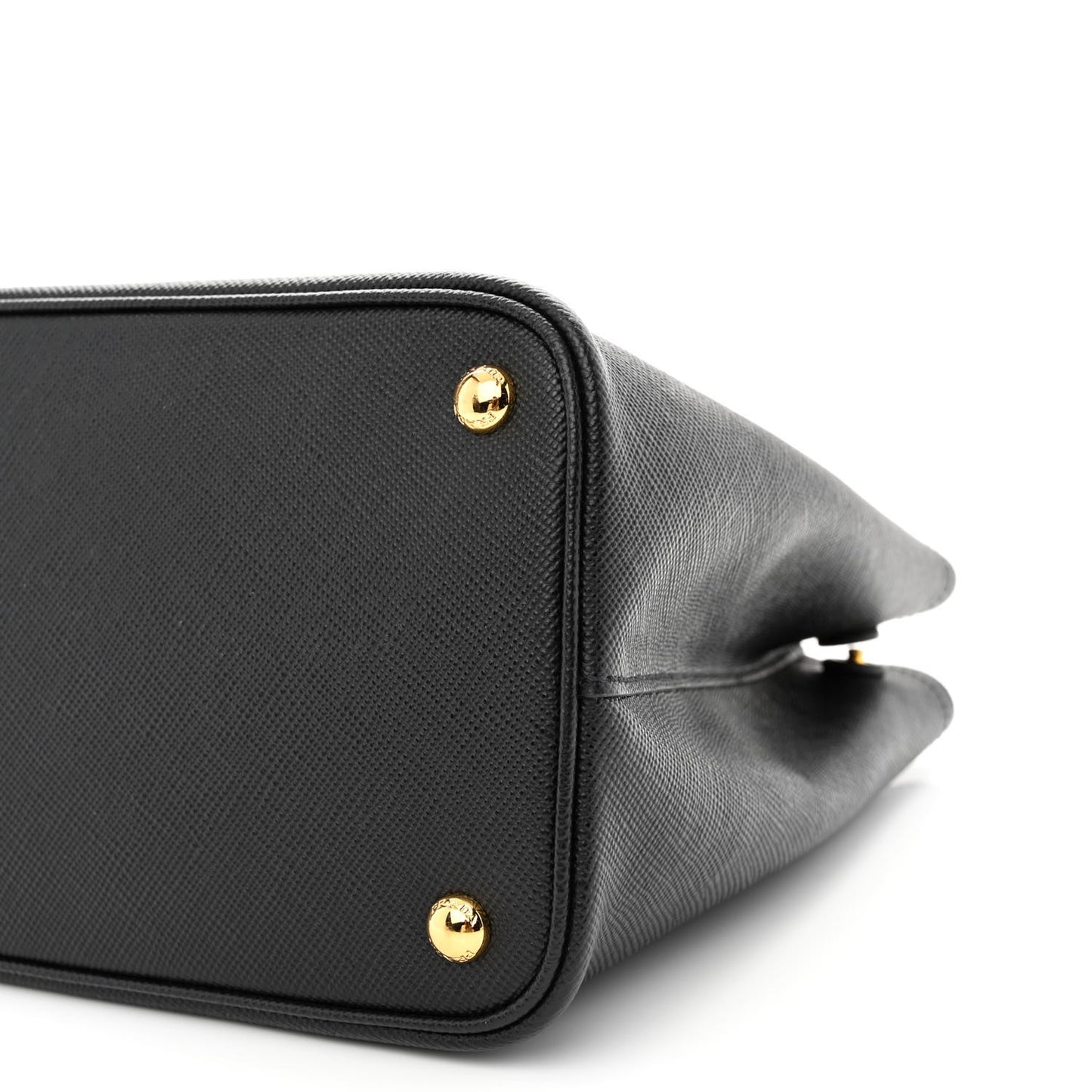 Saffiano Cuir Small Double Bag Black Fuoco