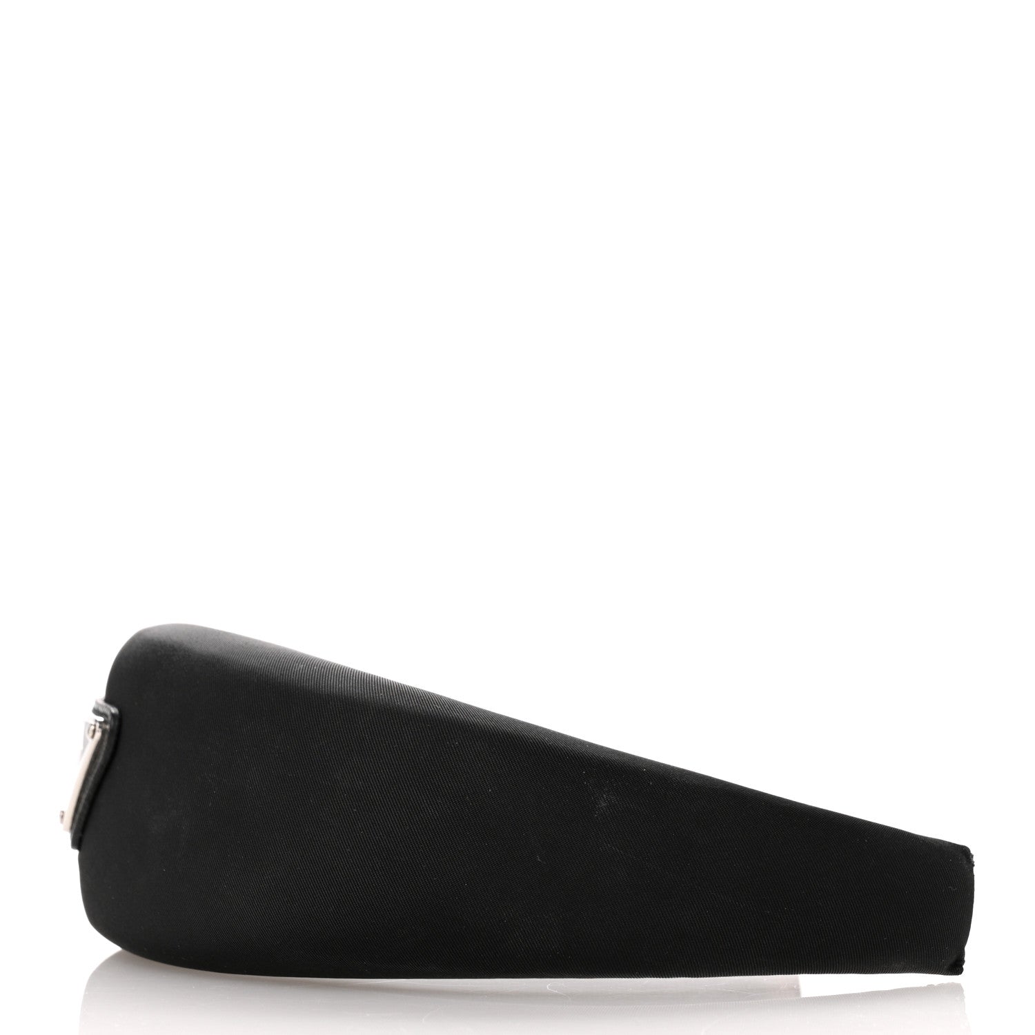 Prada Re-Nylon Metal Triangle Logo Headband Black 4 of 8