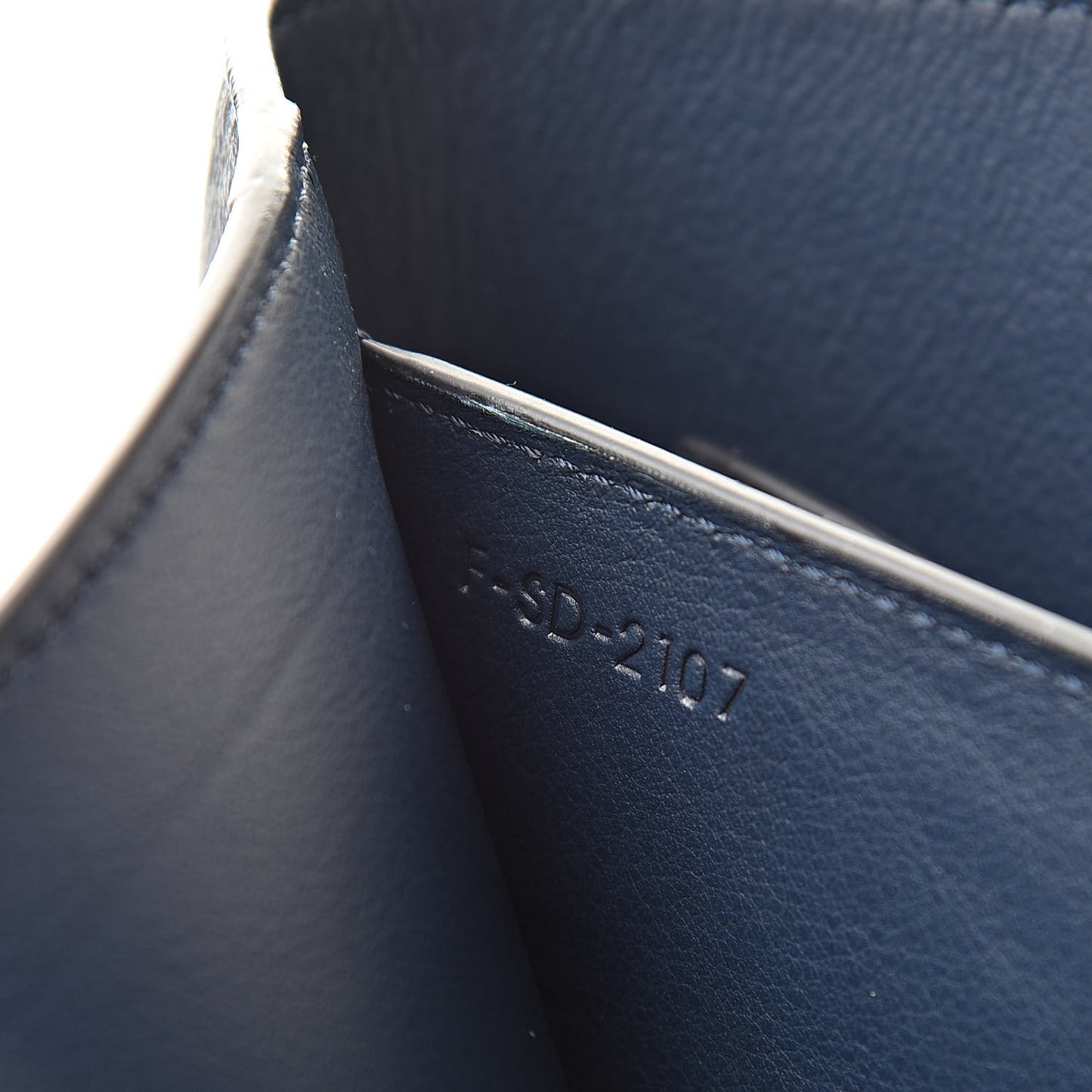 Smooth Lambskin Small Frame Multifunction Wallet Steel Blue Plum