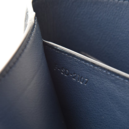 Celine Smooth Lambskin Small Frame Multifunction Wallet Steel Blue Plum 8 of 11