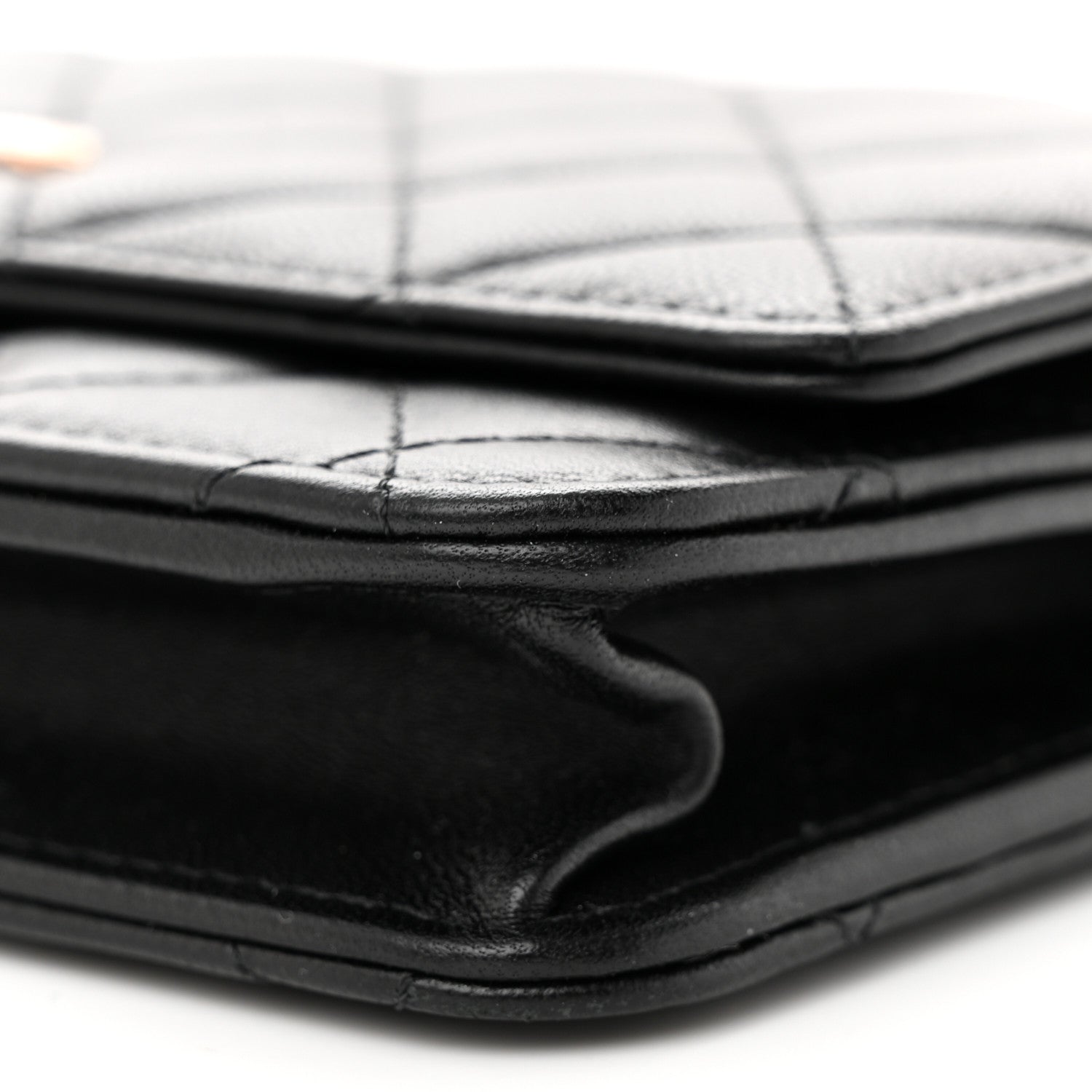 Chanel Lambskin Quilted Trendy CC Wallet On Chain WOC Black 10 of 11