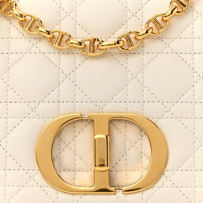 Christian Dior Supple Calfskin Cannage Medium Caro Bag Ivory 8 of 15