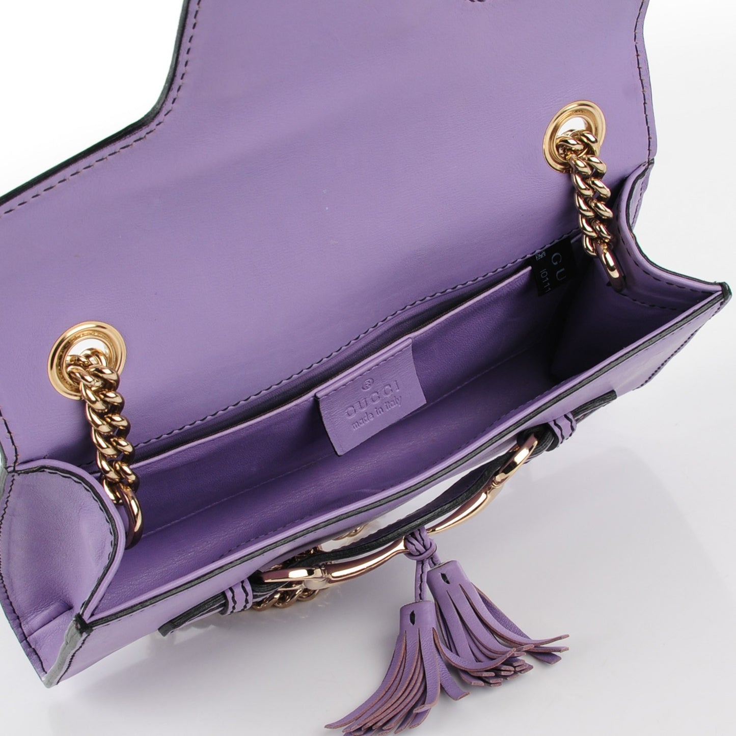 Smooth Calfskin Small Emily Chain Shoulder Bag Lavender