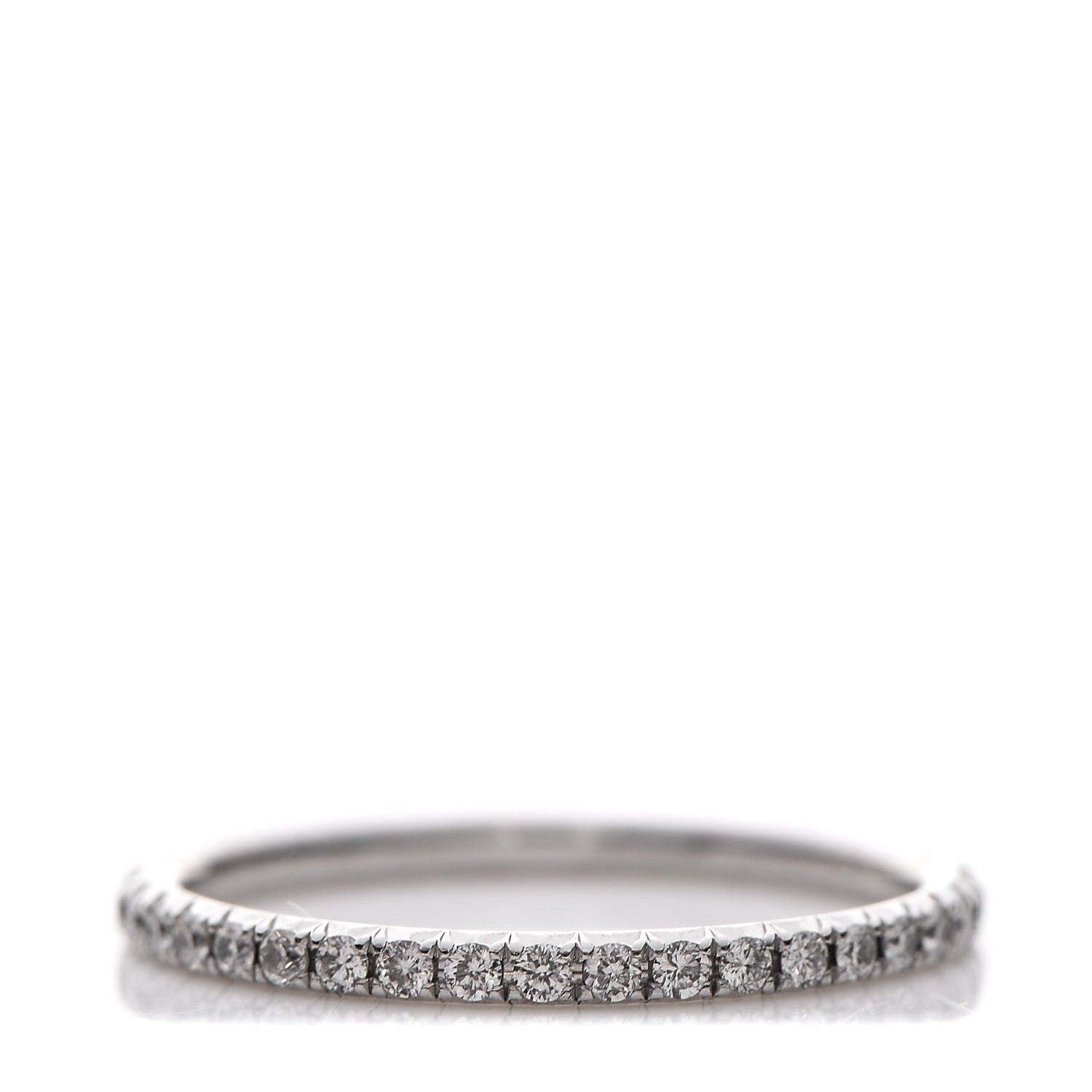 Tiffany 18K White Gold Diamond Metro Ring 4.5 1 of 4