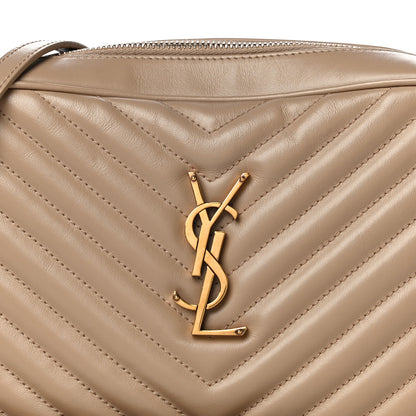 Saint Laurent Calfskin Matelasse Monogram Lou Camera Bag Dark Latte 8 of 13