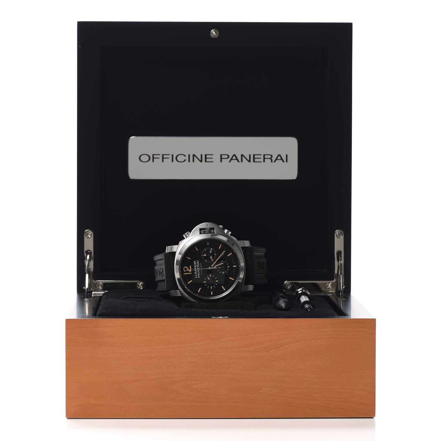 Panerai Stainless Steel Rubber 44mm Luminor Daylight Chronograph Automatic Watch Black PAM00356 6 of 6