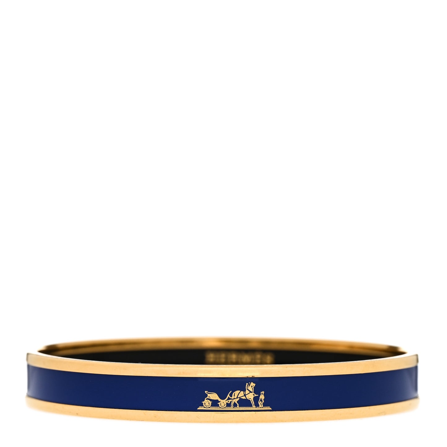 Enamel Printed Caleche Narrow Bracelet 70 Bleu