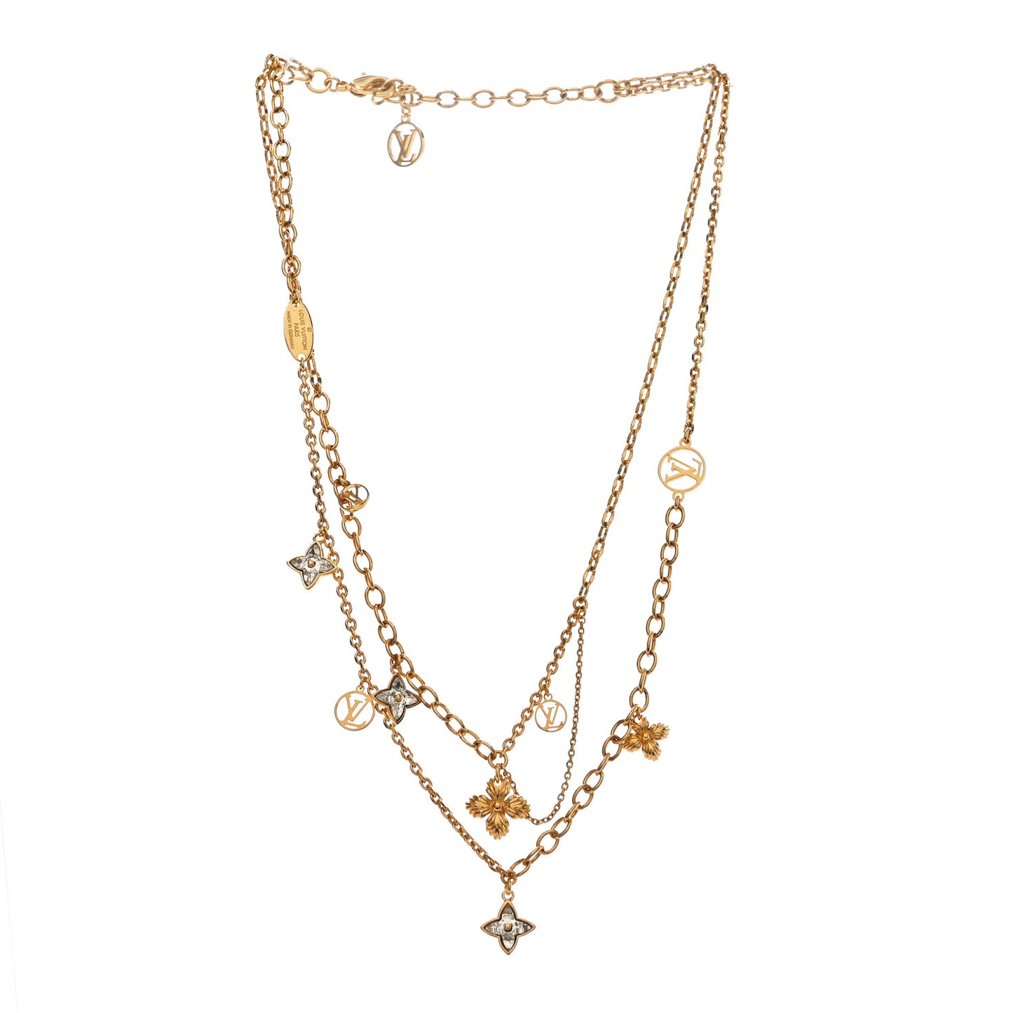 Metal Crystal Blooming Supple Necklace