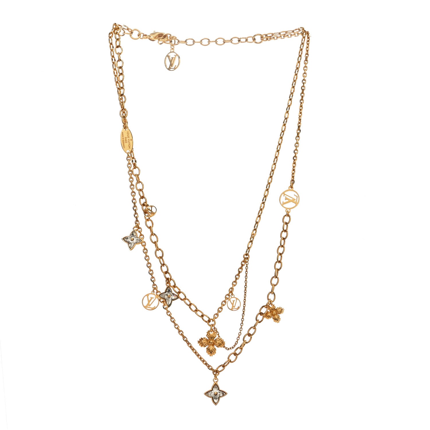 Louis Vuitton Metal Crystal Blooming Supple Necklace 3 of 6