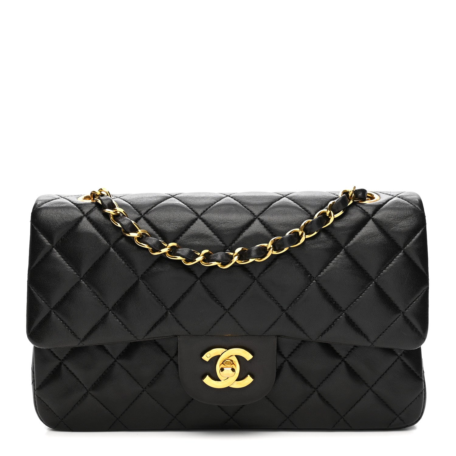 Chanel Lambskin Quilted Small Double Flap Black 1 of 16