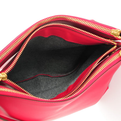Celine Lambskin Large Trio Crossbody Bag Fuchsia 5 of 7
