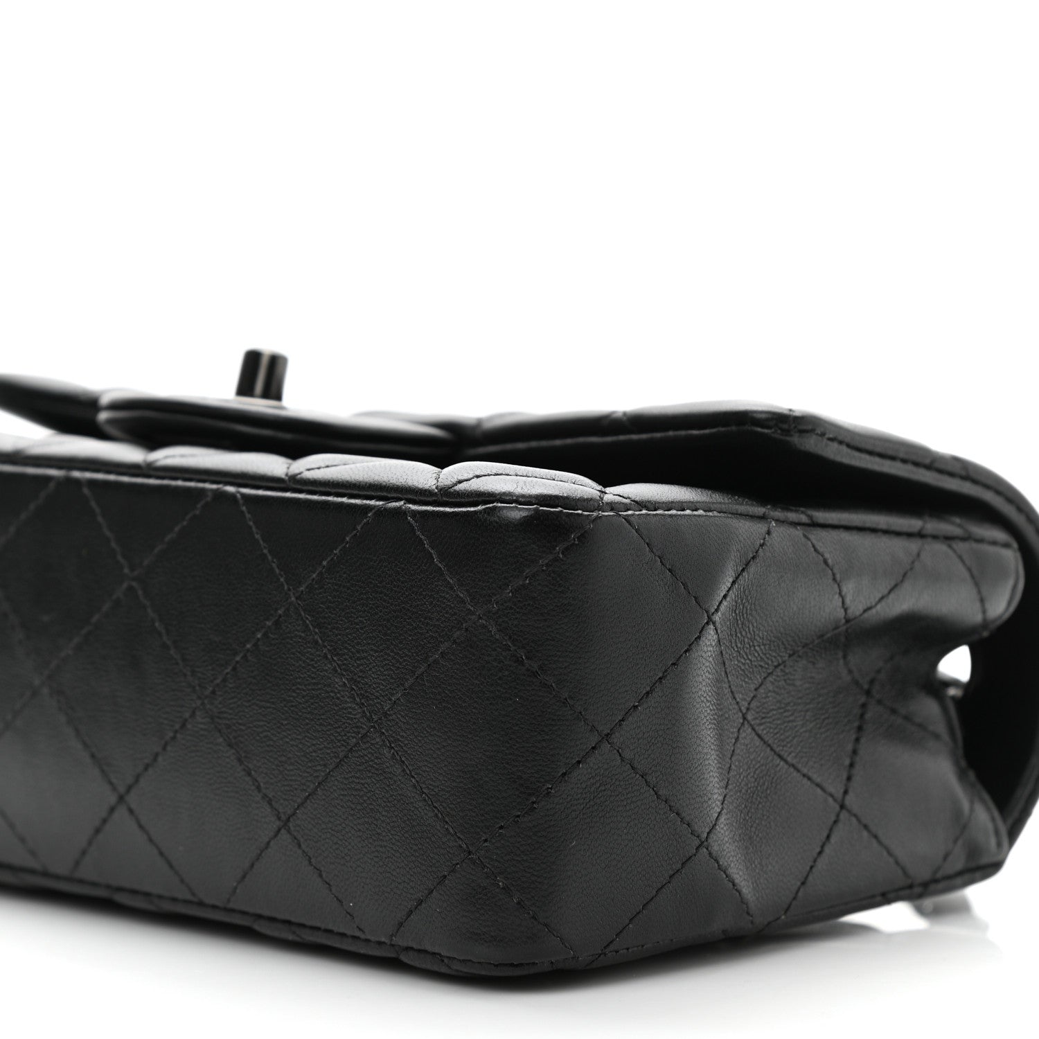 Chanel Lambskin Quilted Mini Rectangular Flap So Black 10 of 11