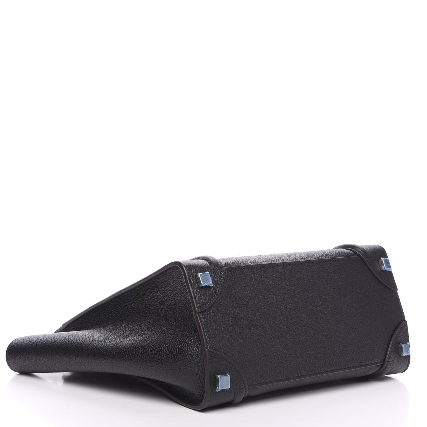 Drummed Calfskin Micro Luggage Black