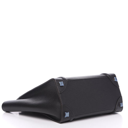 Celine Drummed Calfskin Micro Luggage Black 3 of 8