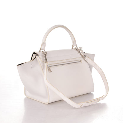 Celine Liege Calfskin Small Trapeze White 3 of 7