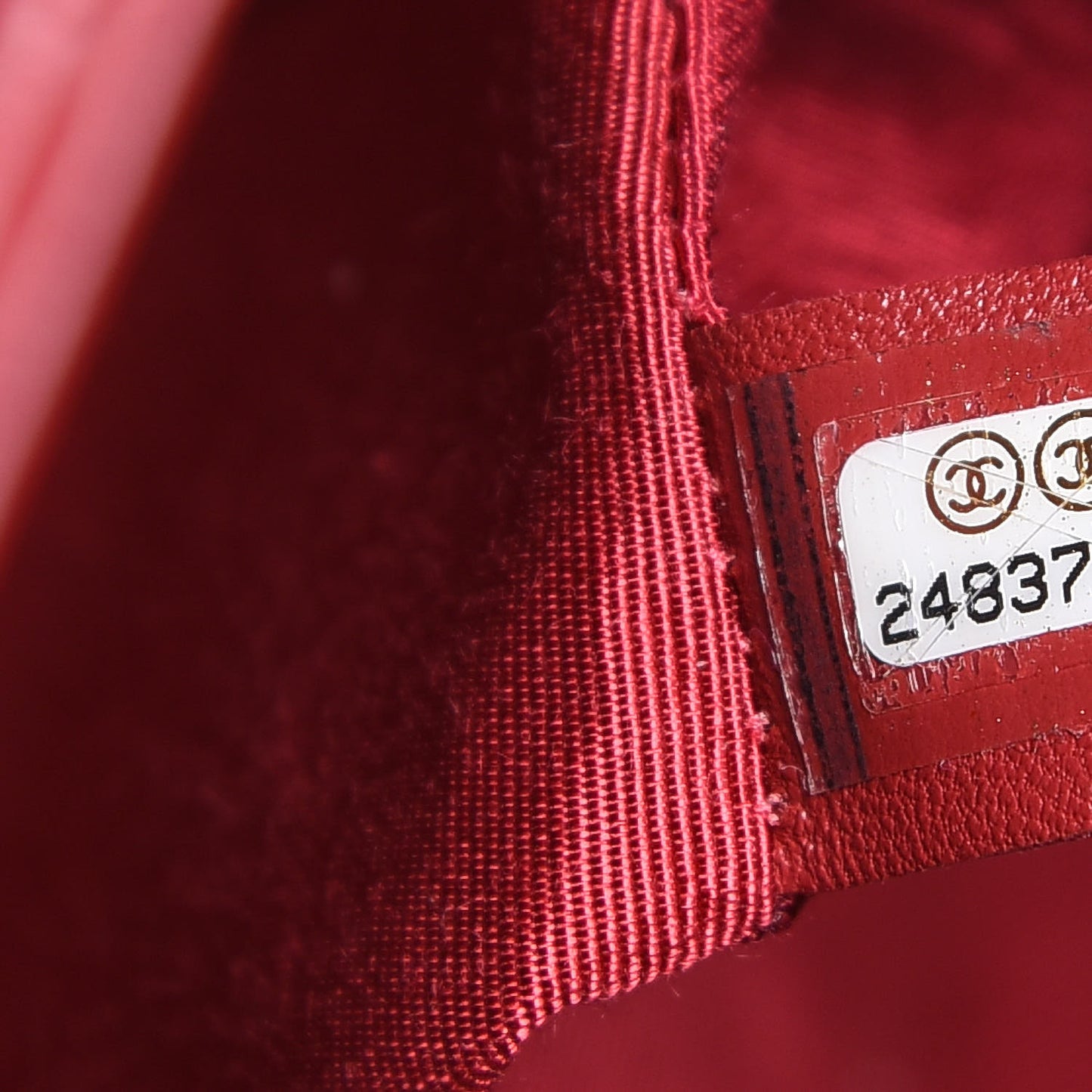 Aged Calfskin Chevron Quilted Backpack Red