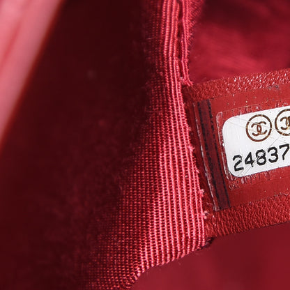 Chanel Aged Calfskin Chevron Quilted Backpack Red 7 of 9