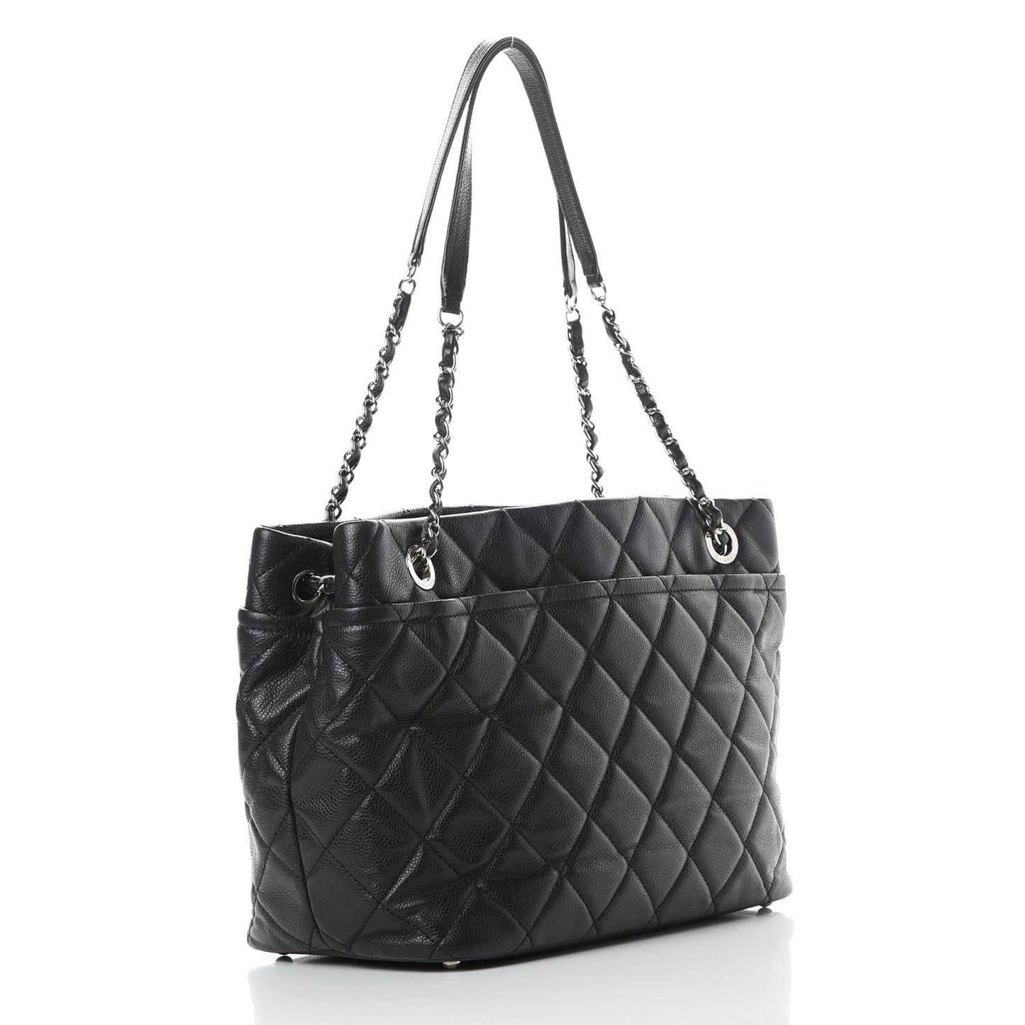 Caviar Quilted Timeless CC Soft Tote Black