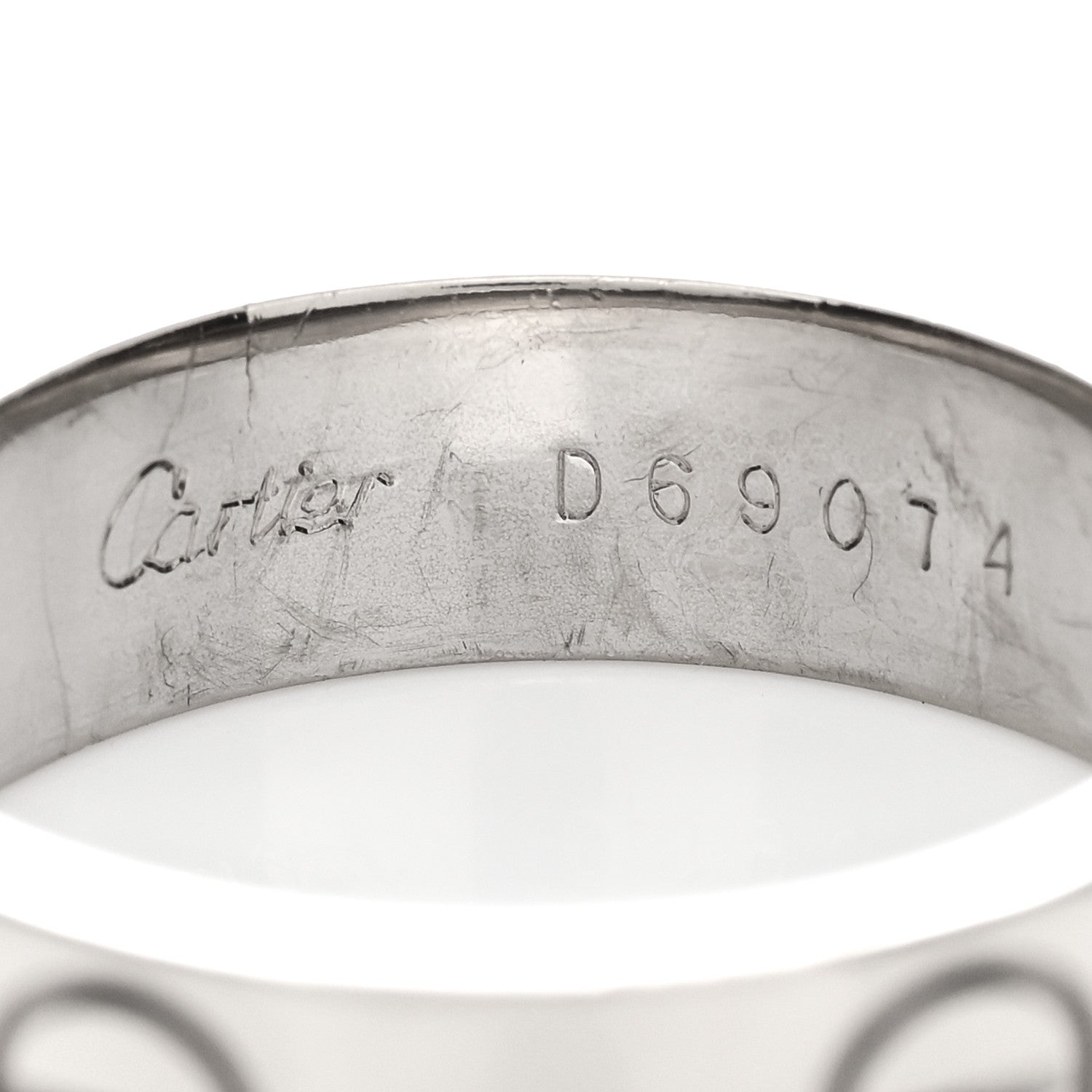 Cartier 18K White Gold 5.5mm LOVE Ring 54 6.75 2 of 3