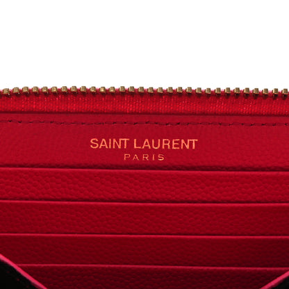 Saint Laurent Grain De Poudre Matelasse Chevron Monogram Phone Wallet Pink 6 of 12