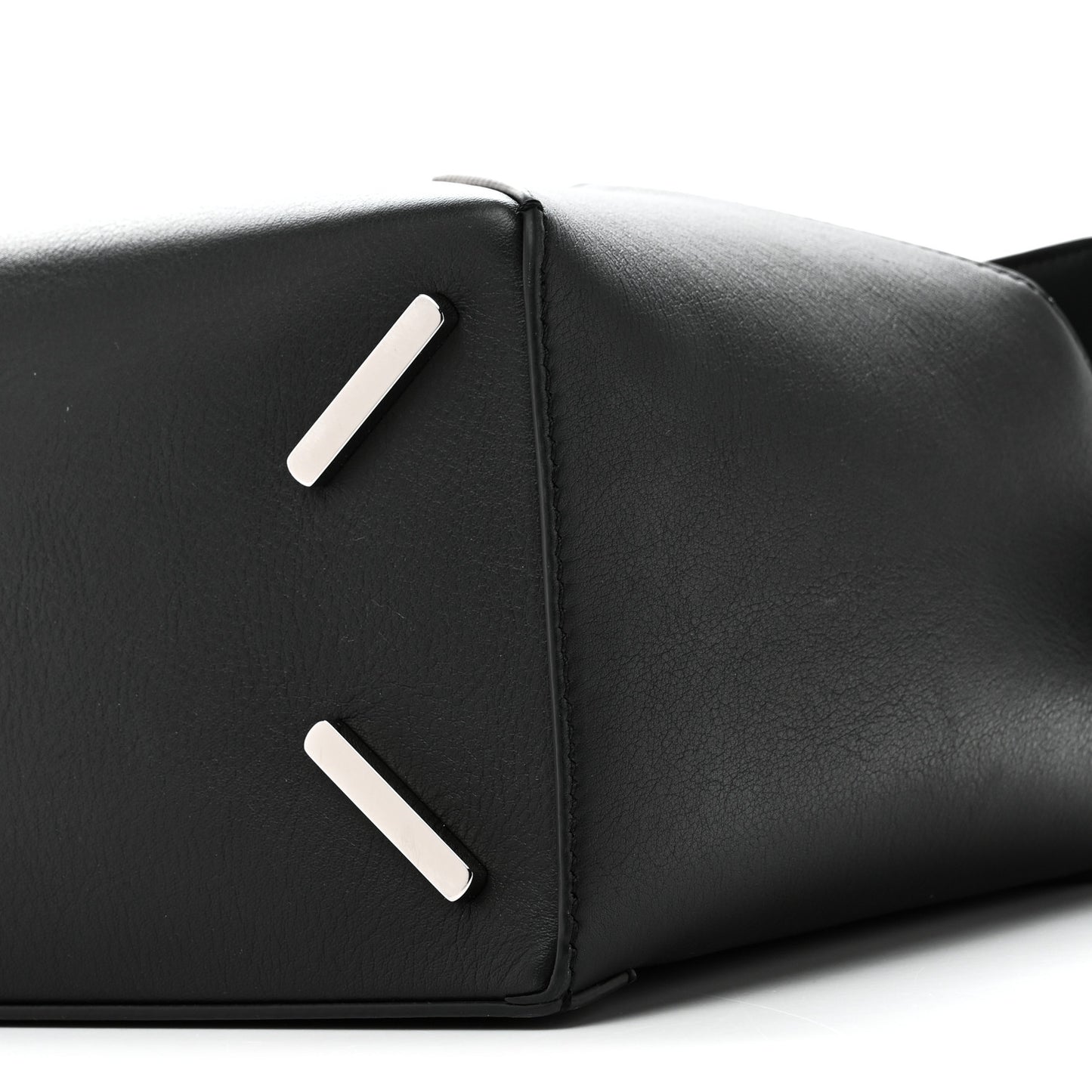 Calfskin Medium Puzzle Edge Bag Black