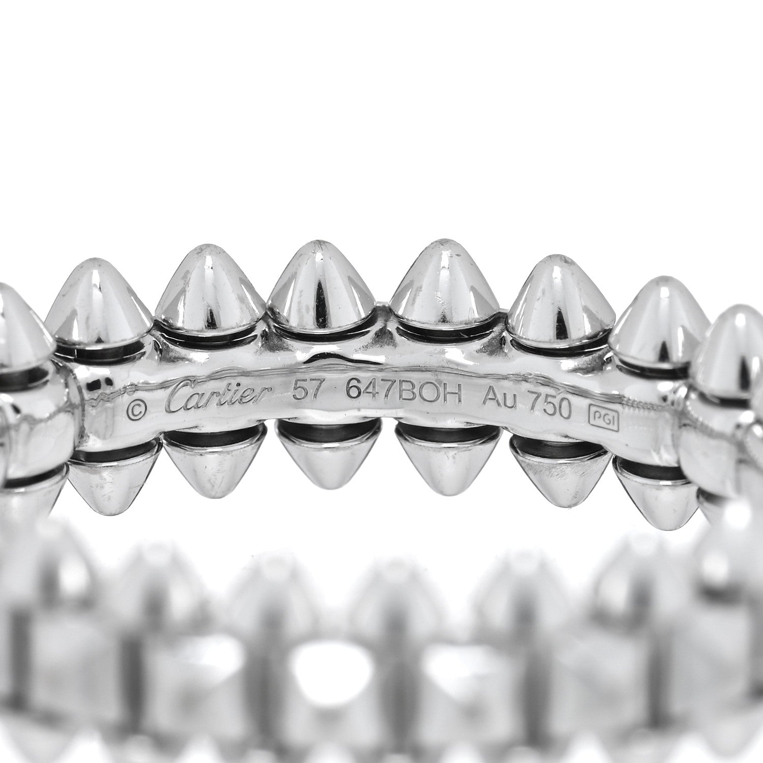 Cartier 18K White Gold SM Clash De Cartier Ring 57 8 4 of 5