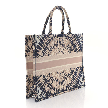 Christian Dior Canvas Embroidered Tie Dye Large Book Tote Multicolor 3 of 10