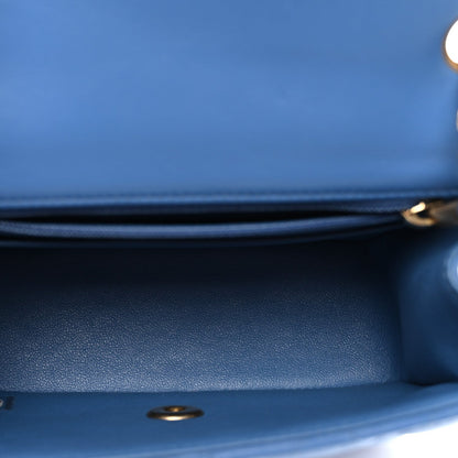 Chanel Lambskin Quilted Mini Square Flap Blue 5 of 10
