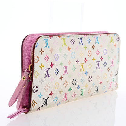 Louis Vuitton Monogram Multicolor Insolite Wallet White Litchi 3 of 6